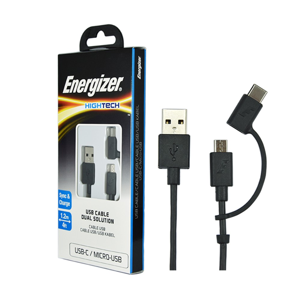 2 trong 1 Micro-USB và Type-C 1.2m màu đen - C11UBX2CFBK4