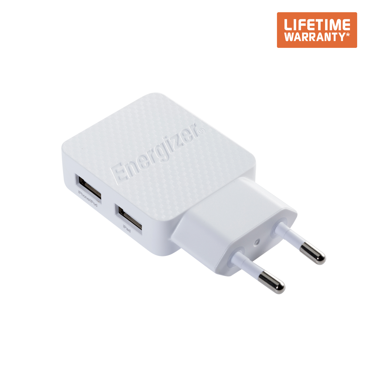 Energizer 3.4A 2USB kèm cáp Lightning-AC2CEULLIM