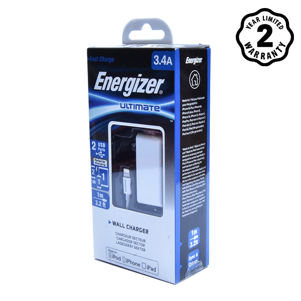 Sạc UL 3.4A 2USB + Cáp Lightning - ACA2CUSULI3