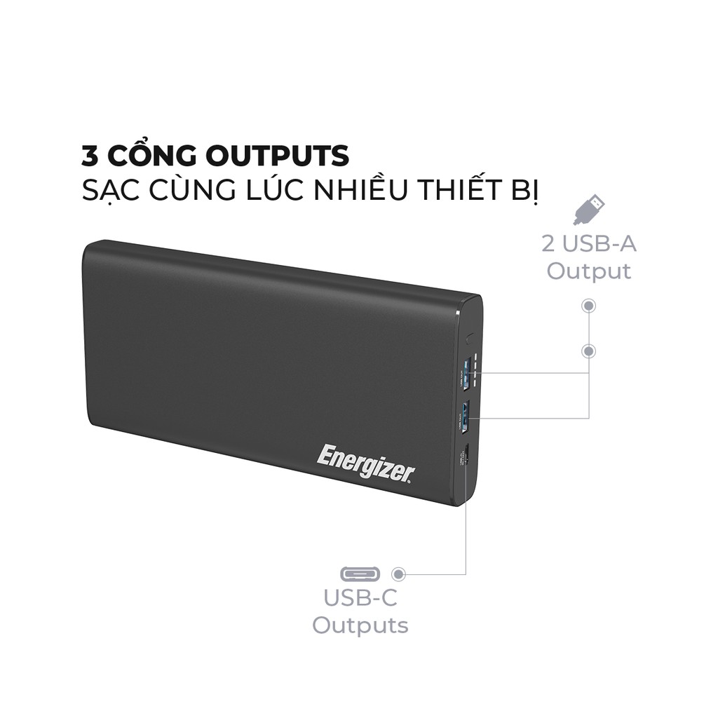 Pin sạc dự phòng Energizer 26,800mAh XP26800ACBK