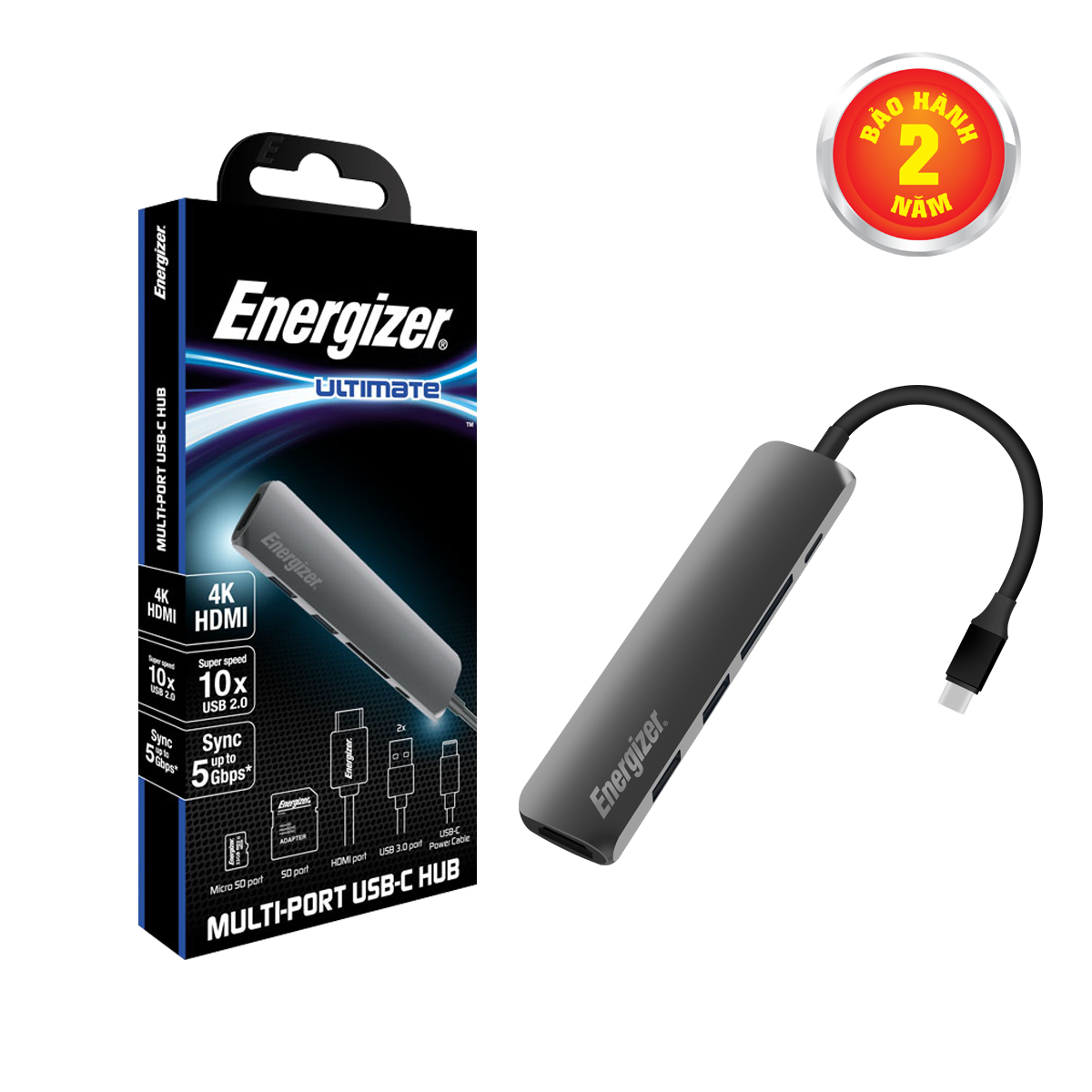 USB-C 3.1 Hub Energizer 6in1- HC3MP2GY4