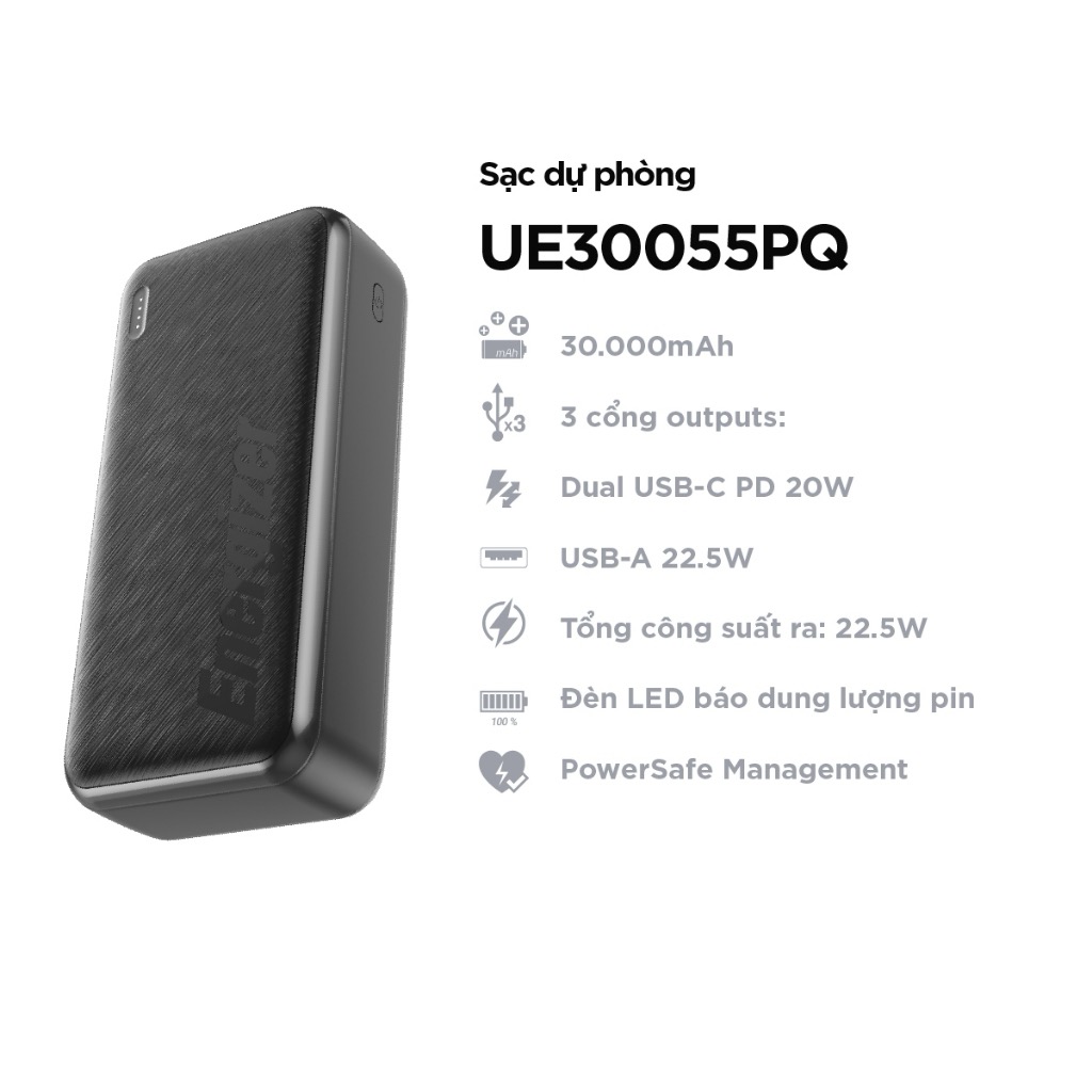 Pin sạc dự phòng Energizer 30,000mAh - UE30055PQBK