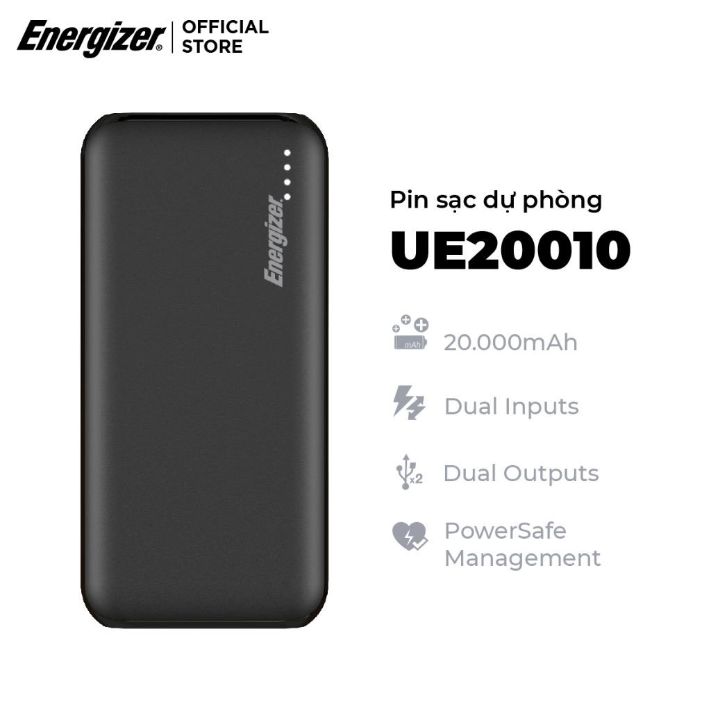 Pin sạc dự phòng Energizer 20,000mAh - UE20010
