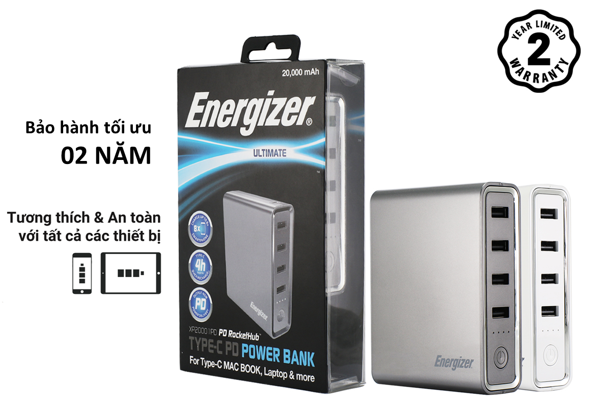 Energizer 20,000mAh PD 45W - XP20001PD45
