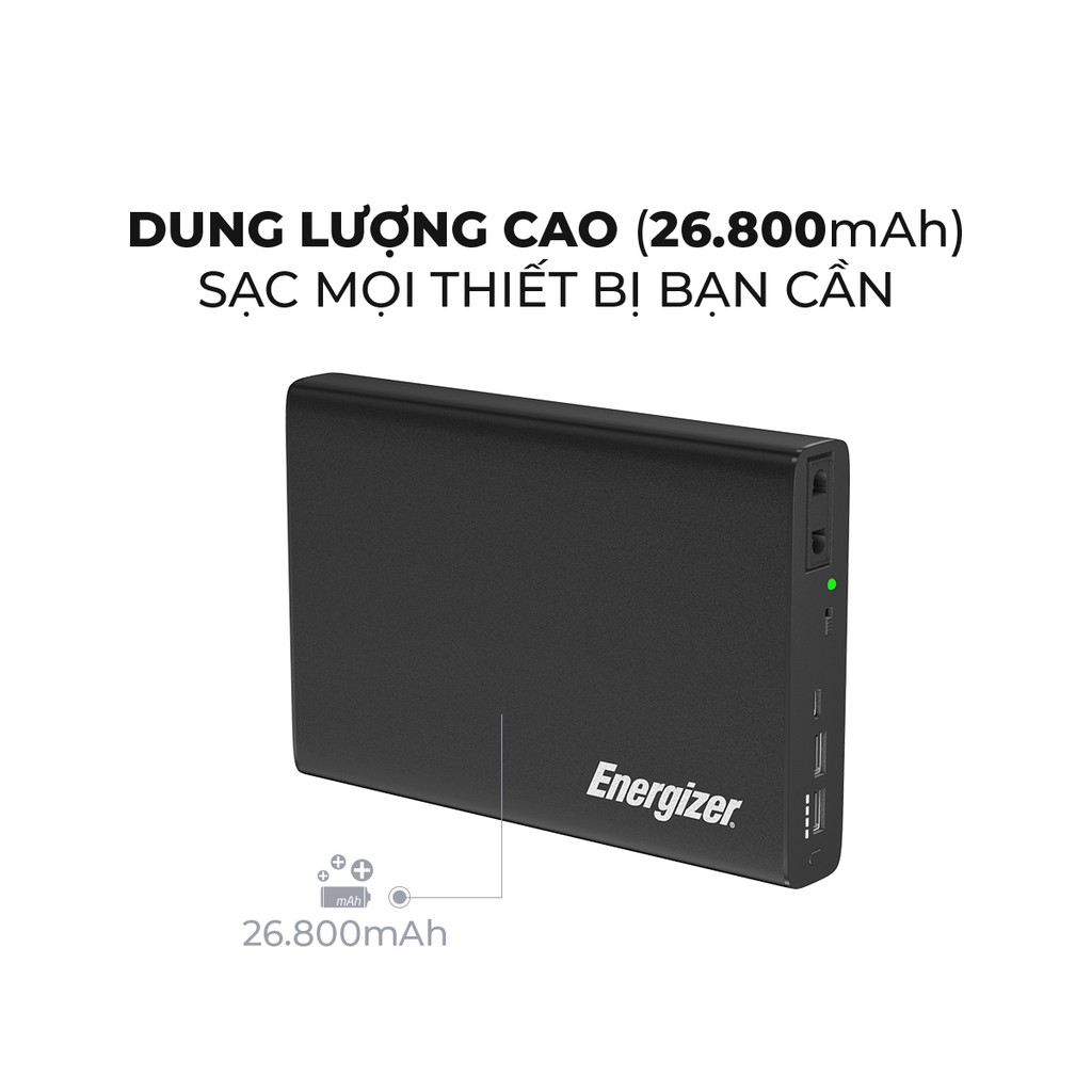 Pin sạc dự phòng Energizer 26,800mAh XP26800ACBK