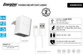 Sạc 2.4A EU kèm cáp Lightning - ACA1BEUHLI3